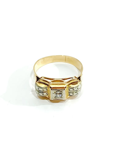 Bague 54 Bague Tank Or Diamants 58 Facettes 3142/1