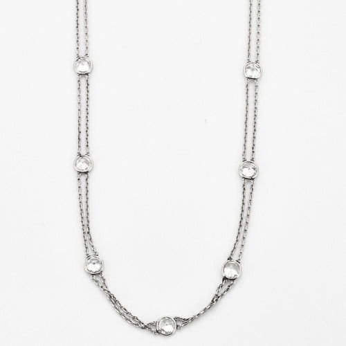 Pendentif Sautoir Platine Diamants 58 Facettes