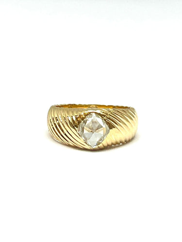 Bague Bague Jonc diamant losange 58 Facettes