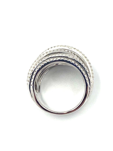 Bague MESSIKA. Bague "Gatsby Méli-Mélo" or blanc et diamants 58 Facettes