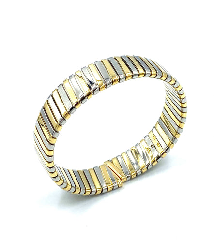 Bracelet BVLGARI. Bracelet Tubogas ors 18K 58 Facettes