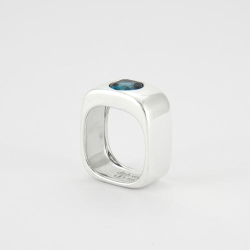 Bague 53 DINH VAN - Bague Argent Topaze bleue 58 Facettes 8463