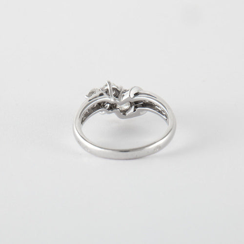 Bague 51 Bague Diadème Or Gris Diamants 58 Facettes