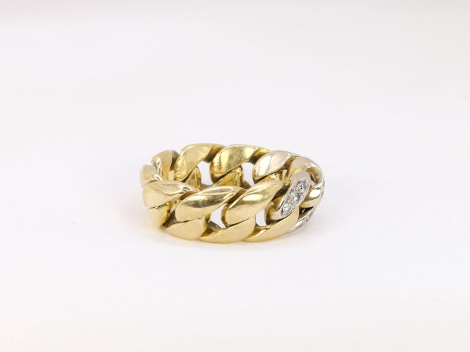 Bague Bague gourmette vintage Pomellato en or et diamants 58 Facettes