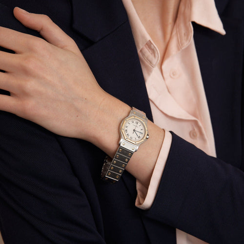 Montre Cartier - montre Santos octogonale 58 Facettes P6L5