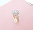 Bague 54.5 Bague Fleur Or deux tons & Diamants 58 Facettes AA 1576