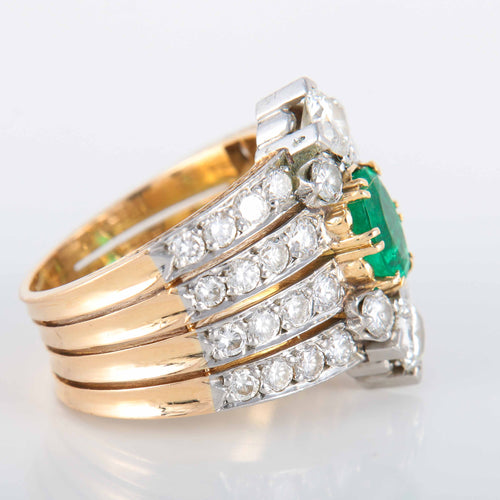 Bague 55 Bague Emeraude Diamants 58 Facettes 8392