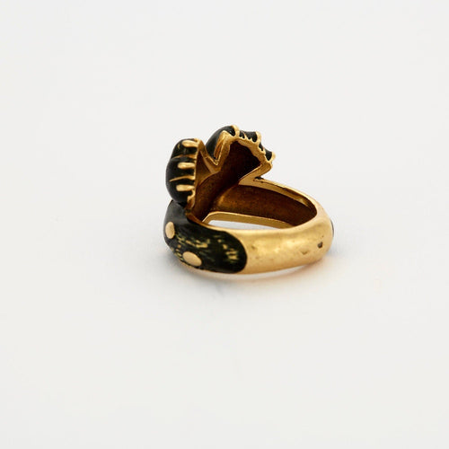 Bague 49 FRED – Bague Panthère Email 58 Facettes