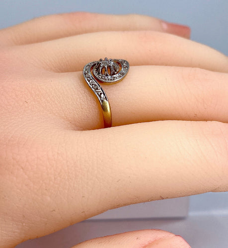 Bague 55 Bague tourbillon diamants vers 1900 58 Facettes AB179