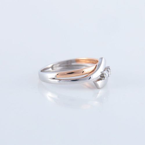 Bague 52.5 Bague deux ors Diamants 58 Facettes JE138