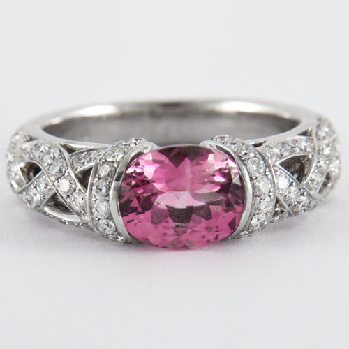 Bague 53 Bague Entrelacée Tourmaline Diamants 58 Facettes 2.136