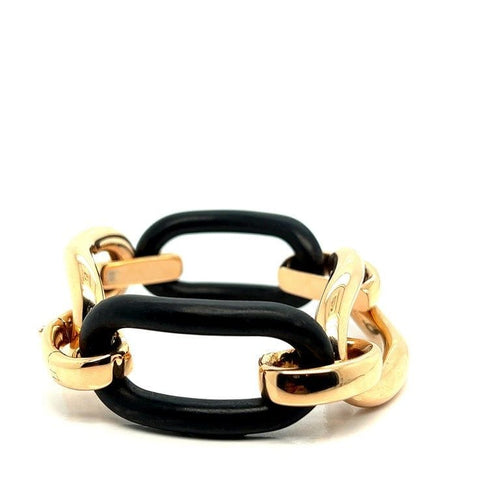 Bracelet Bracelet Or rose Bois d'ébène 58 Facettes