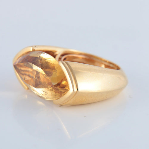 Bague 52 POIRAY - Bague en or et citrine 58 Facettes