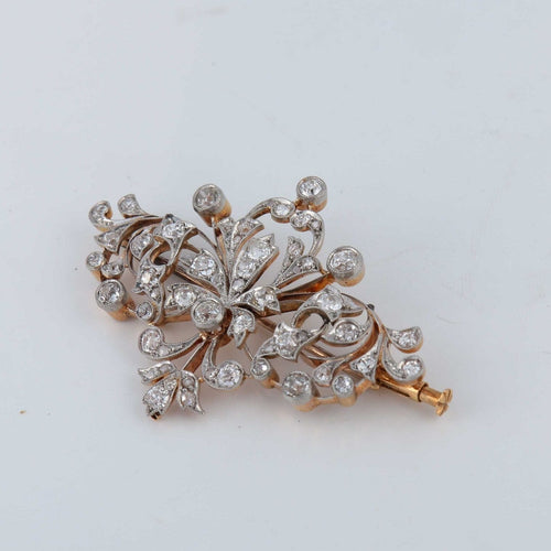 Broche Broche en platine et diamants 58 Facettes