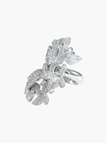 Bague 53 Bague Fleur Mobile 58 Facettes