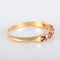 Bague 54.5 Demi-alliance Diamants et Rubis 58 Facettes 8397
