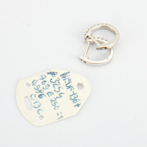 Boucles d'oreilles Créole en Or blanc & diamants 58 Facettes