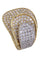 Bague 54 BAGUE PÉTALES DIAMANTÉES OR JAUNE 58 Facettes 78141