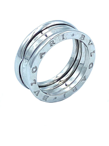 Bague BVLGARI. Bague B.Zéro 1 or blanc 18K 58 Facettes
