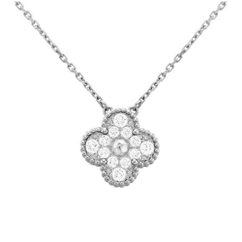 Pendentif VAN CLEEF & ARPELS -  pendentif or blanc, diamants 58 Facettes