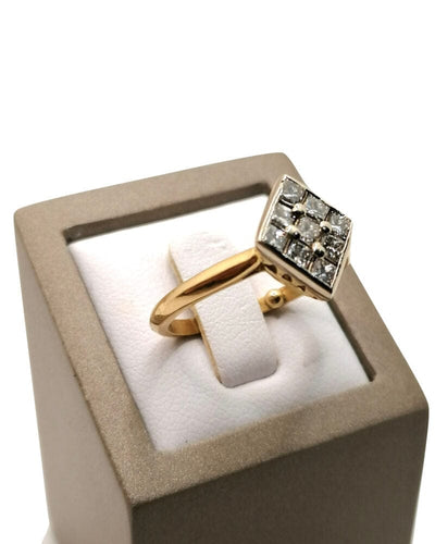 Bague 53 Bague losange diamants 58 Facettes 959