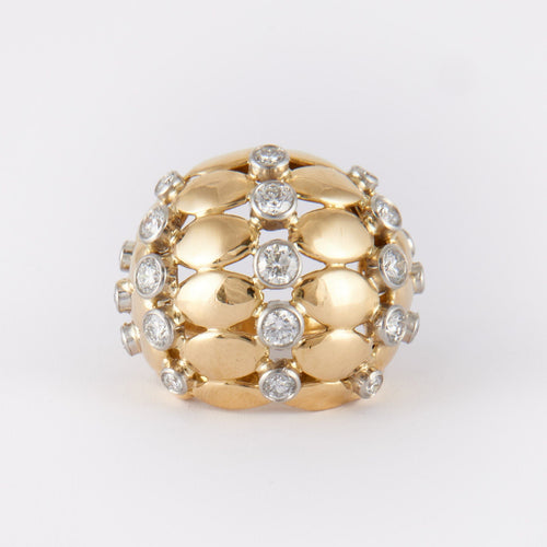 Bague 57 Bague Boule en or jaune, diamants 58 Facettes