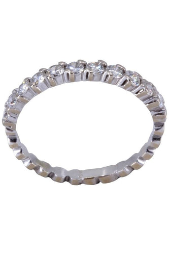 Bague DEMI-ALLIANCE DIAMANTS 58 Facettes 077761