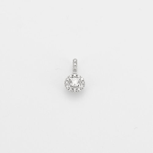 Pendentif Pendentif or blanc 18 carats diamants 58 Facettes