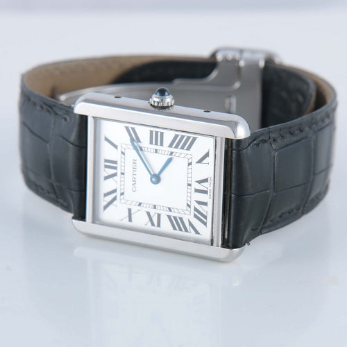 Montre CARTIER - Montre Tank solo en acier 58 Facettes