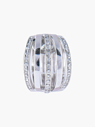 Boucles d'oreilles Créoles Rondes Or et Diamants 58 Facettes