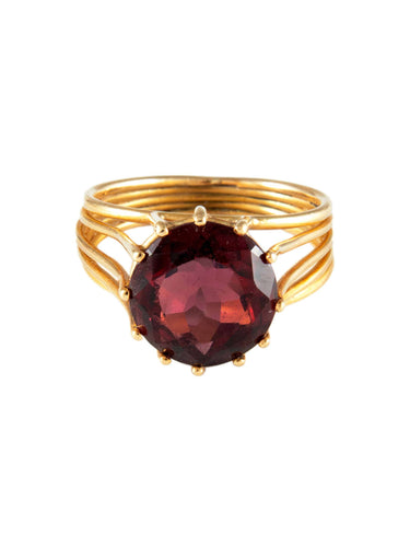 Bague Bague Vintage Or Rose Tourmaline 58 Facettes