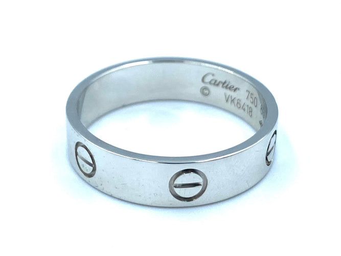 Bague CARTIER. Collection Love, bague or blanc 58 Facettes