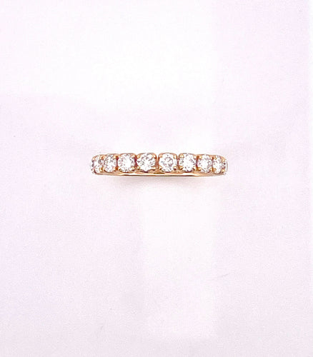 Bague 53 Alliance or jaune et diamants 58 Facettes