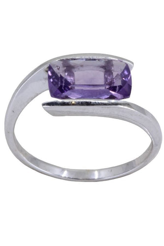 Bague 54 BAGUE MODERNE AMÉTHYSTE 58 Facettes 060101