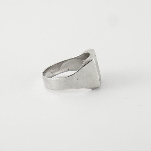 Bague 65 Bague Chevalière or blanc 58 Facettes