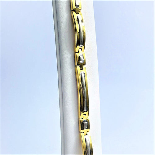 Bracelet Bracelet maille en Or jaune et Gris 58 Facettes 20400000648