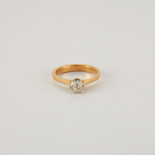Bague 52 Bague Solitaire Diamant 0.46ct 58 Facettes EL2-67