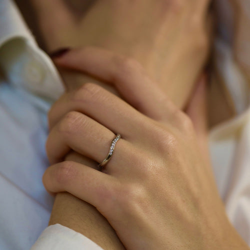 Bague 49 Tiffany & Co - Alliance Elsa Peretti Platine & Diamants 58 Facettes