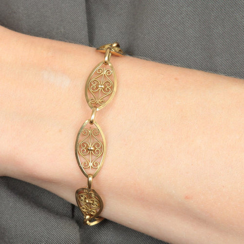 Bracelet Bracelet années 20 maille filigranée or 58 Facettes