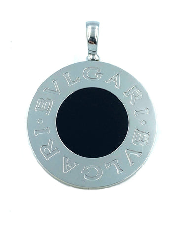 Pendentif BVLGARI - Pendentif Vintage Double Face or, acier, onyx et nacre 58 Facettes
