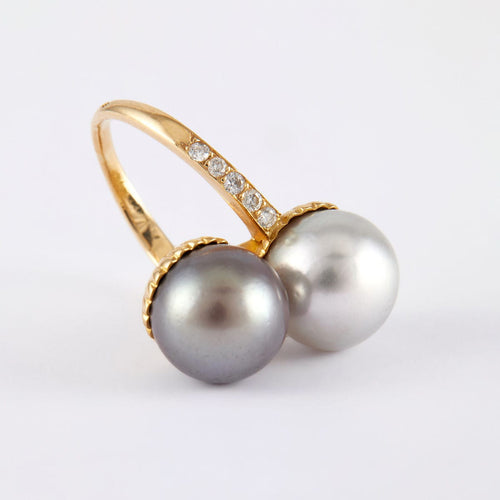 Bague 52 Bague Toi & Moi Perles 58 Facettes