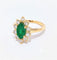 Bague 53 Bague marquise or jaune émeraude et diamants 58 Facettes 1-828/7