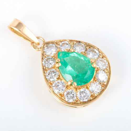Pendentif Pendentif Emeraude poire Diamants 58 Facettes 8397
