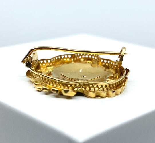 Broche Broche Or Perles fines, Napoléon III 58 Facettes AB210