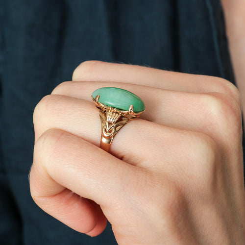 Bague Bague cabochon de jade 58 Facettes 432