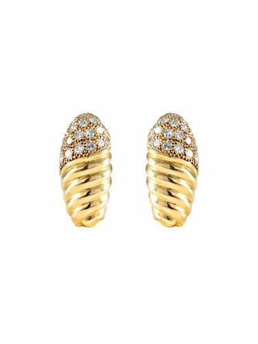 Boucles d'oreilles Boucles d'oreilles Or jaune Diamants 58 Facettes
