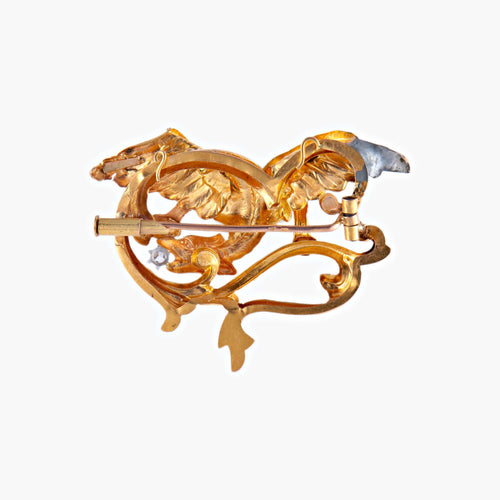 Broche Broche-Pendentif Chimère Art Nouveau 58 Facettes 448