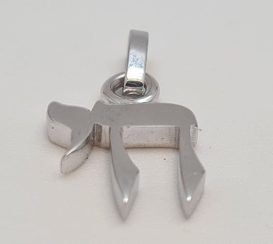 Pendentif Pendentif Hai "la vie" en Or blanc 58 Facettes