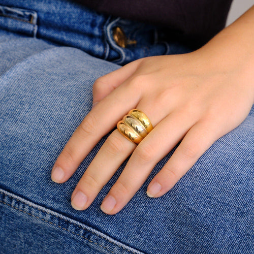 Bague 54 Bague Large 3 ors 58 Facettes