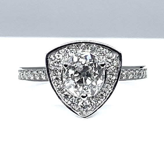 Bague 51 Bague Triangle diamant 1,10 carat 58 Facettes AB258